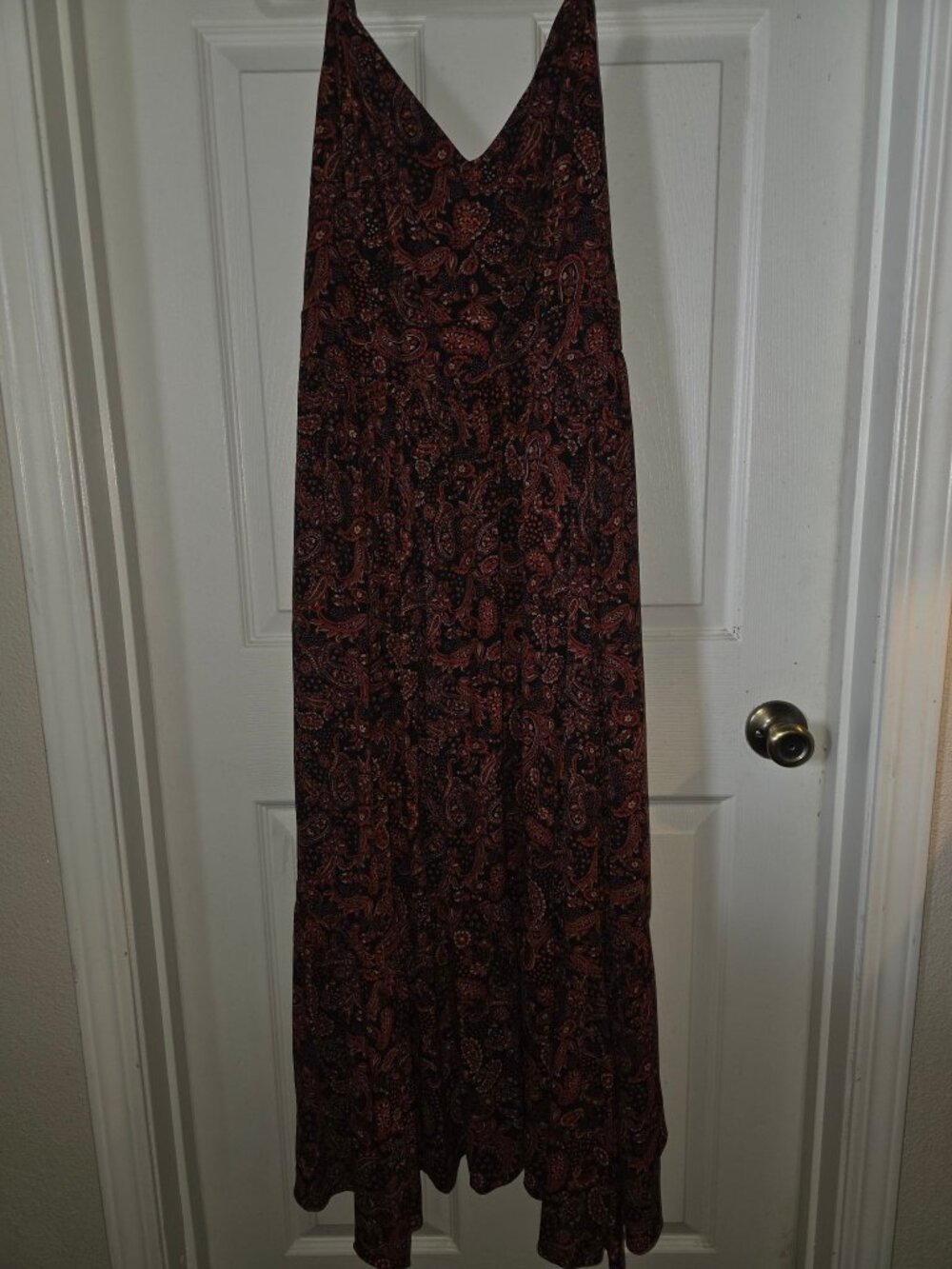 Torrid Paisley Print V Neck Maxi Dress 2 Fully Lined